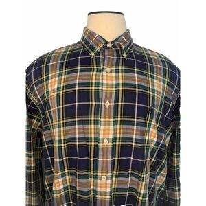 Ralph Lauren Mens Blake Button Down Shirt XXL Long Sleeve Plaid Multicolor